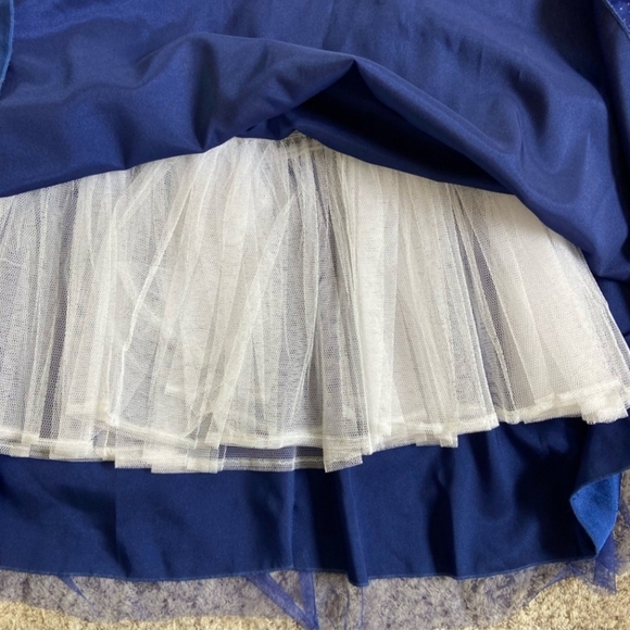 Roberta Bridal Blue Sparkling Embellished Strapless Gown - Picture 9 of 10